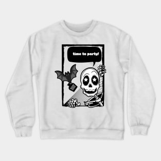 Halloween Skeleton Party Crewneck Sweatshirt